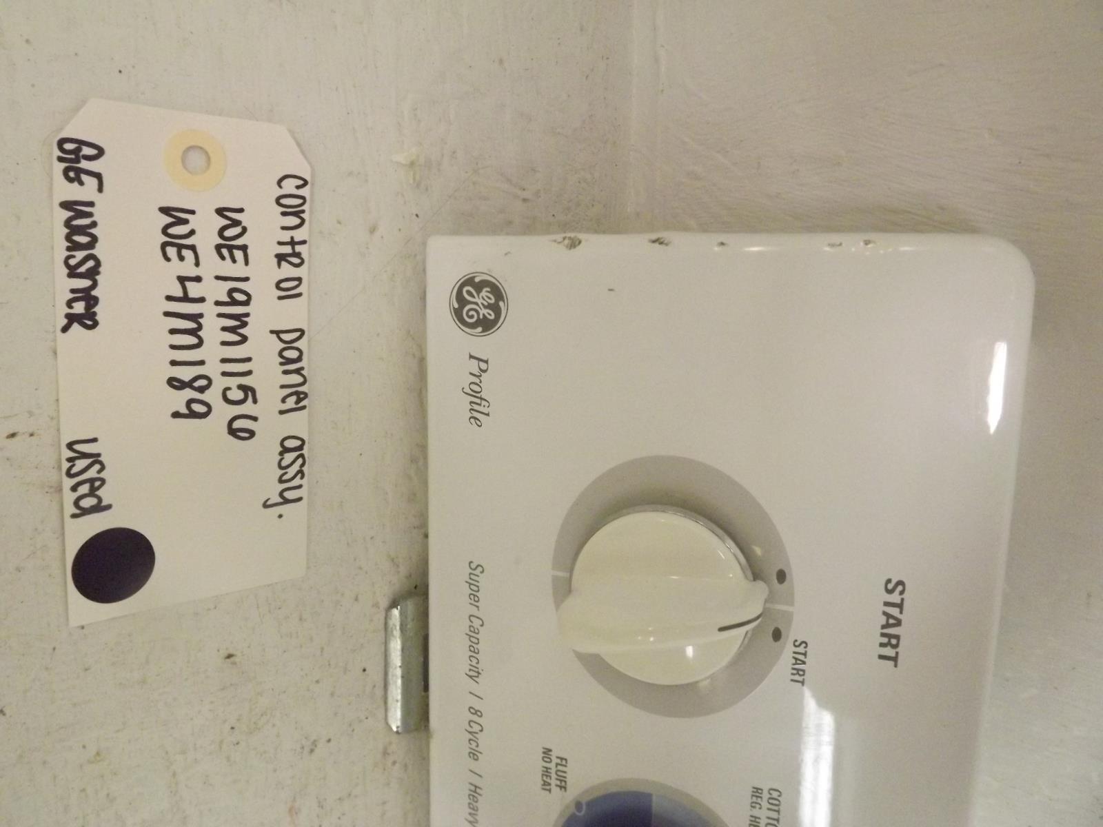 GE Washer WE19M1156 WE4M189 Control Panel Assembly Used GE Washer WE19M1156 WE4M189 Control Panel Assembly Used